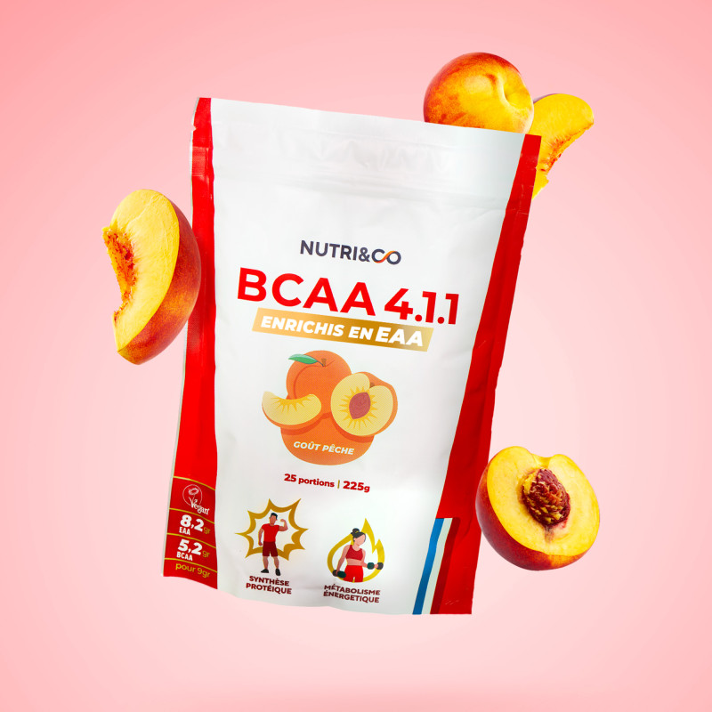 BCAA 4.1.1 vegan en poudre avec EAA : utilité, avis et achat