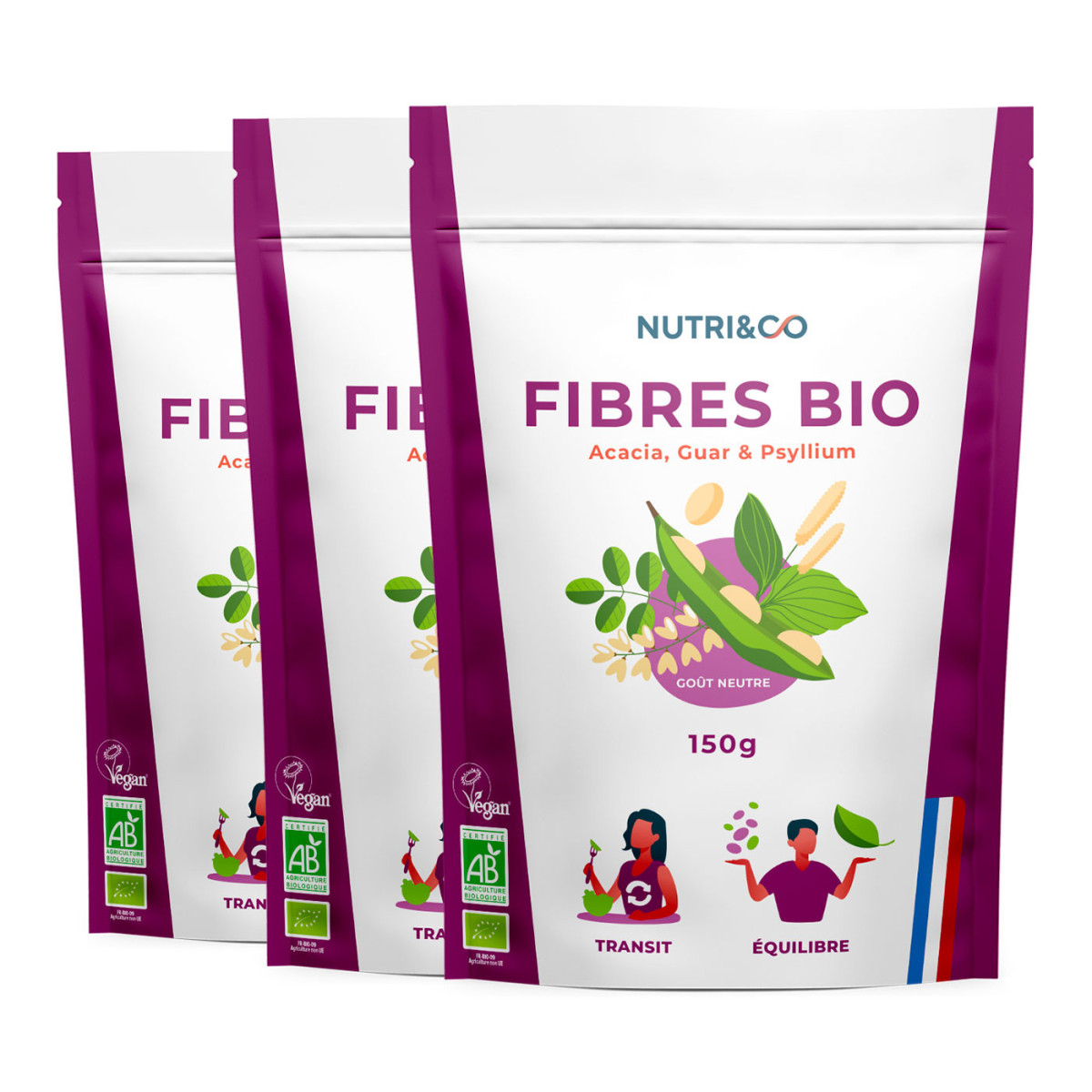Lot de 3 Fibres Bio