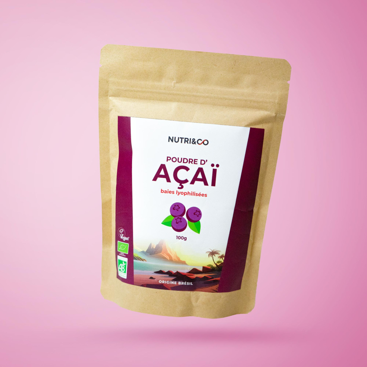 Poudre d'Açaï BIO 100 g - Achat Avis - Nutri&Co