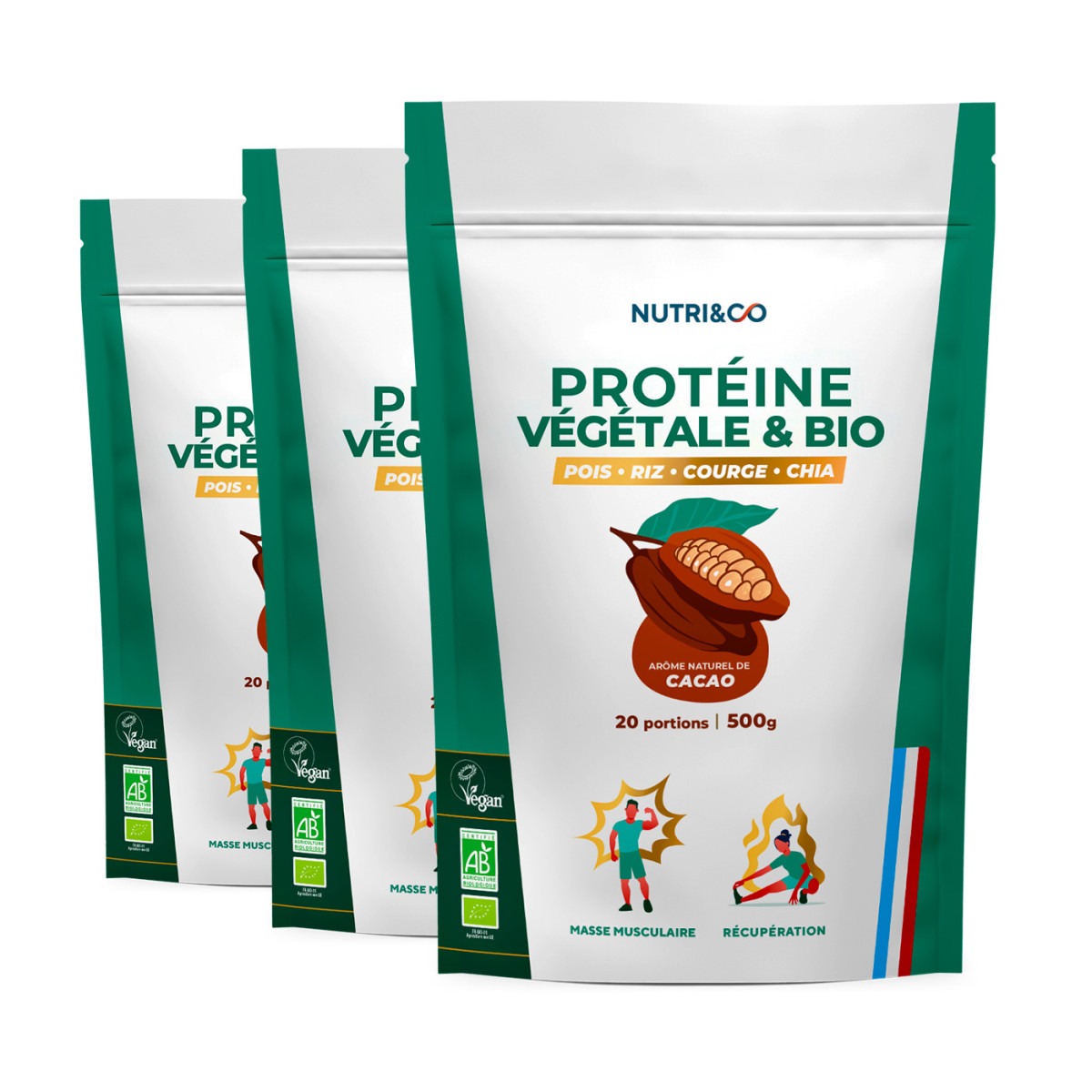 copy of Pack of 3 Organic and Vegan Protein