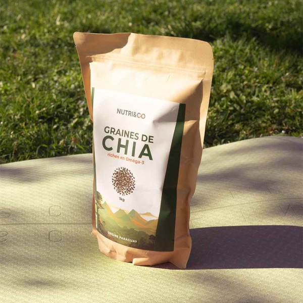Graines de Chia BIO 1 kg - Achat Avis - Nutri&Co Graines de Chia BIO 1 kg - Achat Avis - Nutri&Co