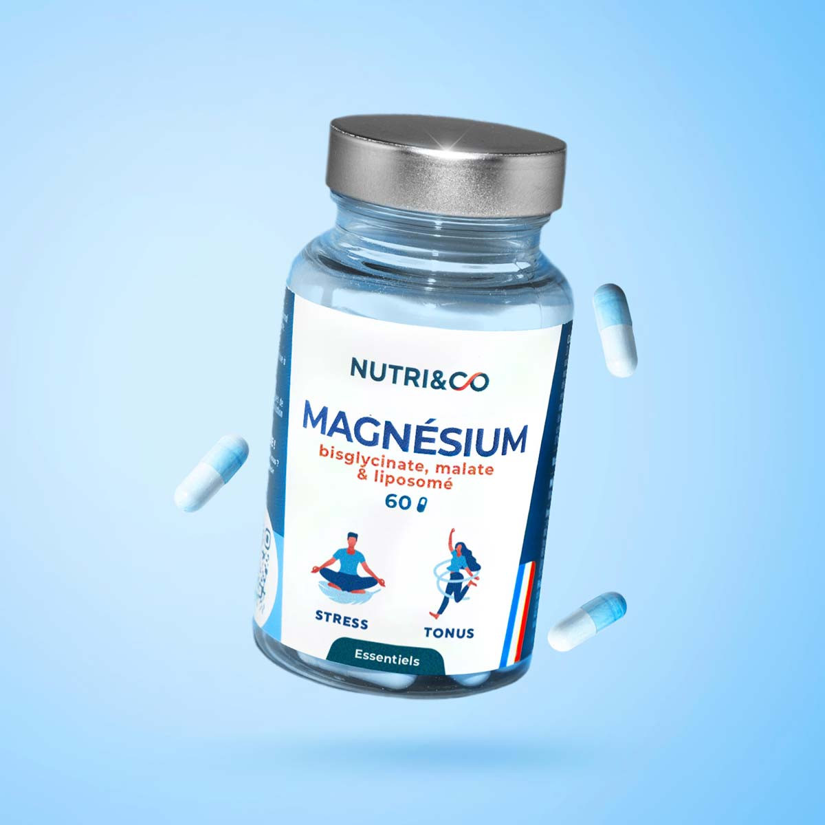 Magnesium Bisglycinate Naturel avec B6 en gélule - Nutri&Co Magnesium Bisglycinate Naturel avec B6 en gélule - Nutri&Co