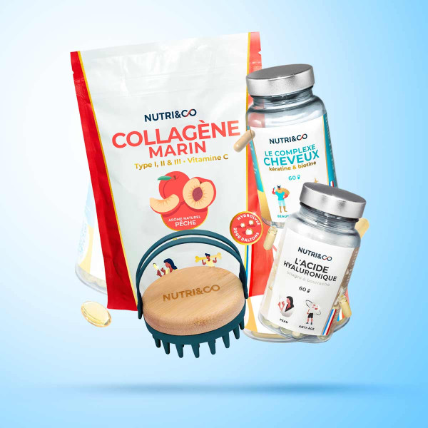 Pack beauté et brosse massante pour cheveux