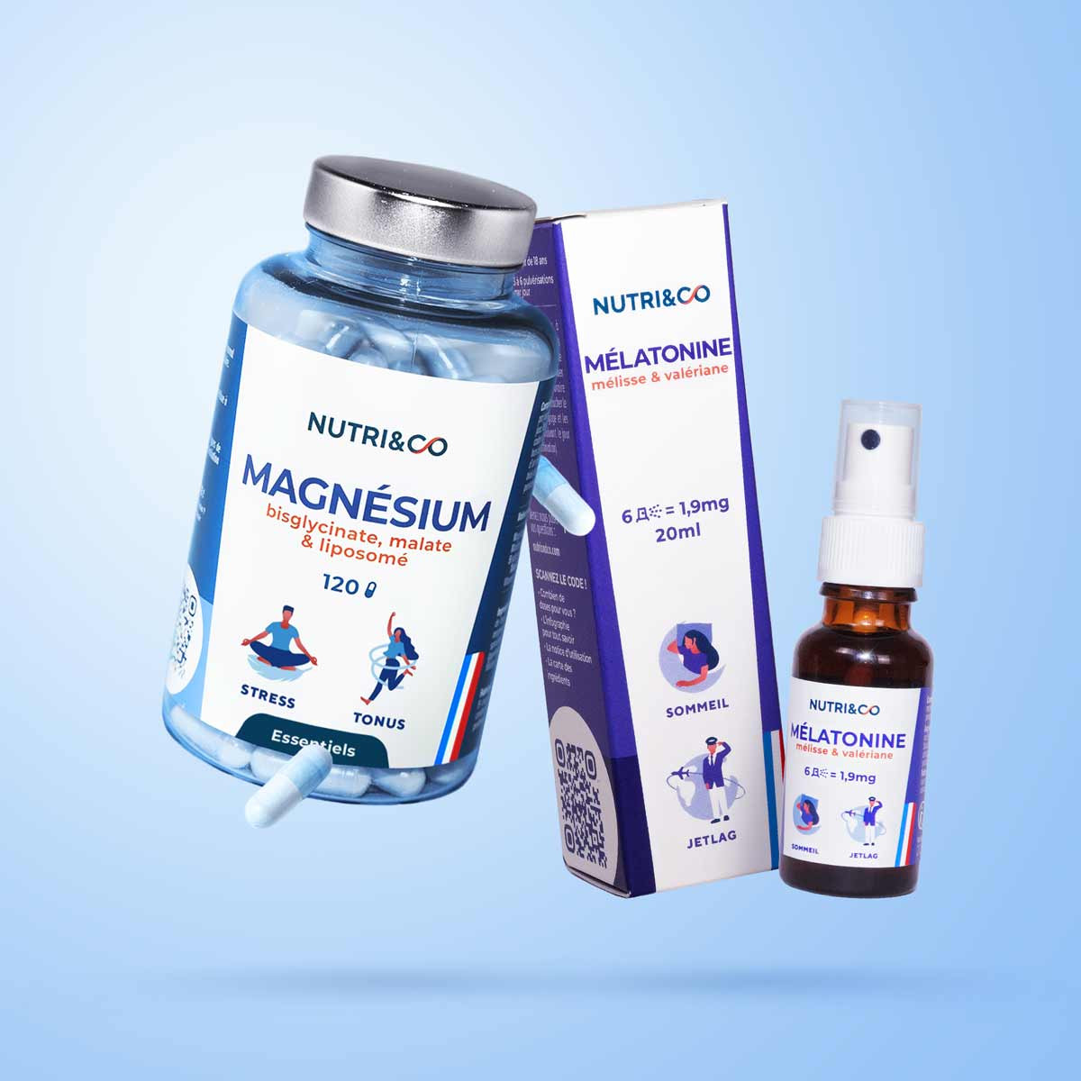 Pack de Compléments alimentaires pour mieux dormir avec Mélatonine Pack de Compléments alimentaires pour mieux dormir avec Mélatonine
