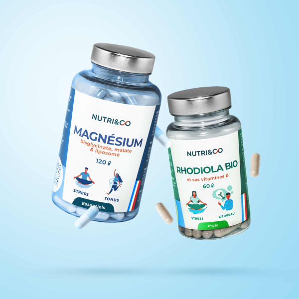 Pack de Compléments alimentaires Anti-Stress : Rhodiola et Magnésium