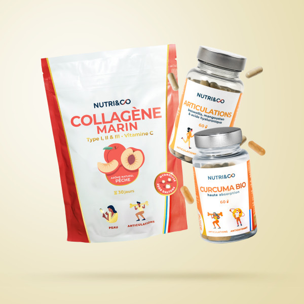 Pack de Compléments alimentaires Articulation : Acide Hyaluronique et Collagène