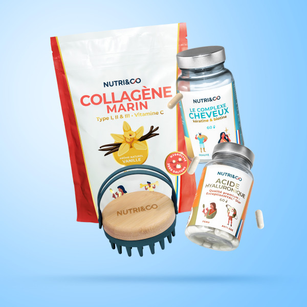 Pack beauté et brosse massante pour cheveux