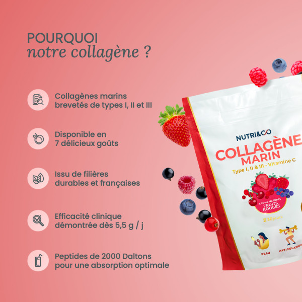 Collagène marin hydrolysé en poudre – peau & articulations | Nutri&Co