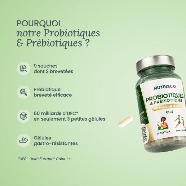 Probiotiques et prébiotiques en gélule : avis et achat - Nutri&Co Probiotiques et prébiotiques en gélule : avis et achat - Nutri&Co