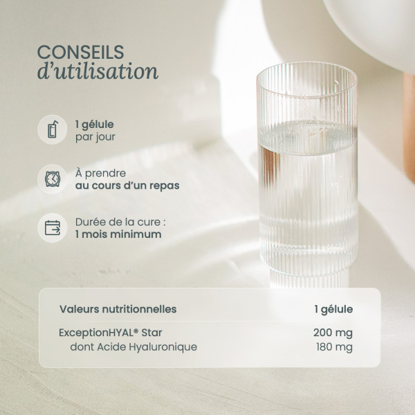 Acide hyaluronique en gélules – Hydratation et rides| Nutri&Co