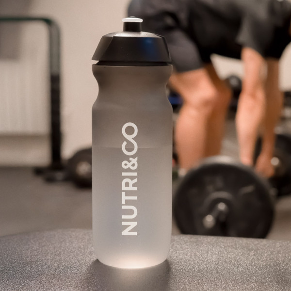 Gourde de sport noire et grise