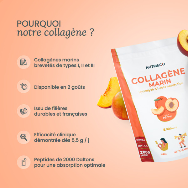 Collagène marin hydrolysé en poudre – peau & articulations | Nutri&Co