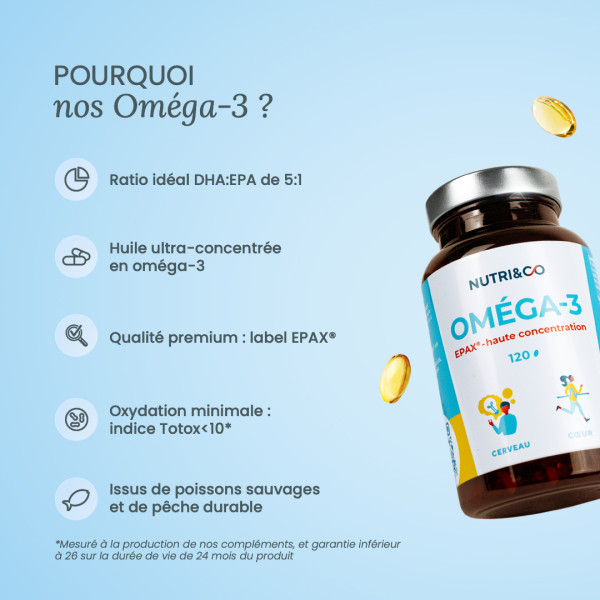 Oméga 3 EPAX huile de poisson en Gélule - Avis et Achat - Nutri&Co