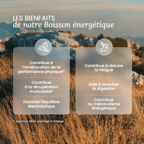 Boisson énergétique isotonique pour les sports d’endurance