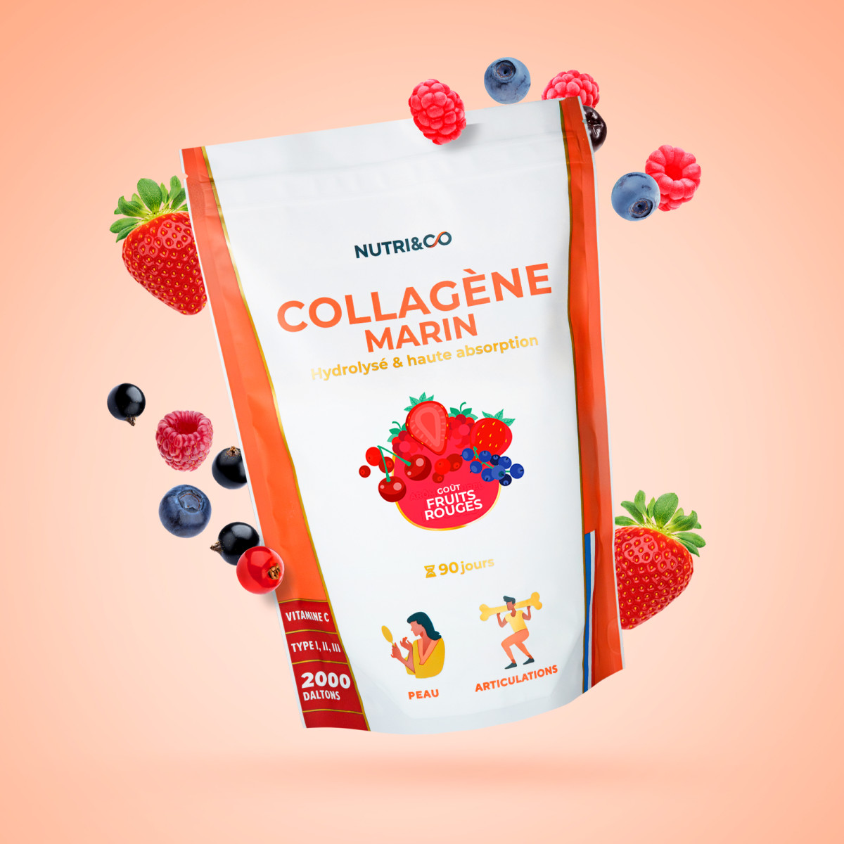 Collagène marin hydrolysé en poudre – peau & articulations | Nutri&Co