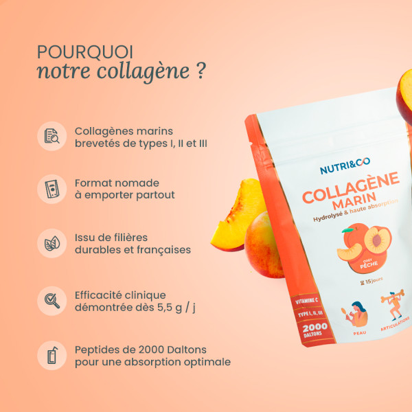 Collagène marin en poudre - peau & articulations | Nutri&Co