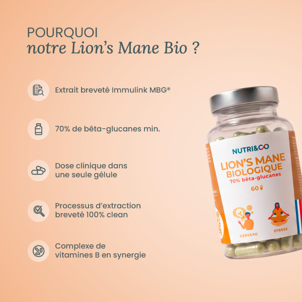 Lion's Mane Bio : Extrait Breveté Immulink MBG®
