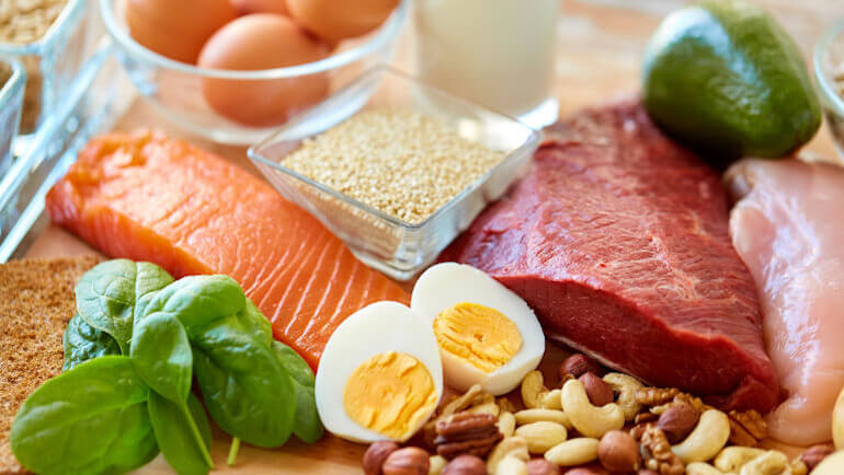 Aliments protéinés pour le sport