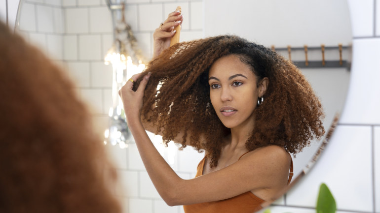 Routine cheveux bouclés