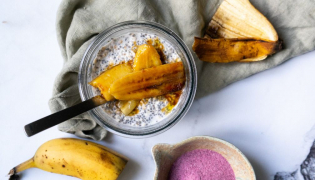 Porridge Bananes caramélisées aux Fibres Bio