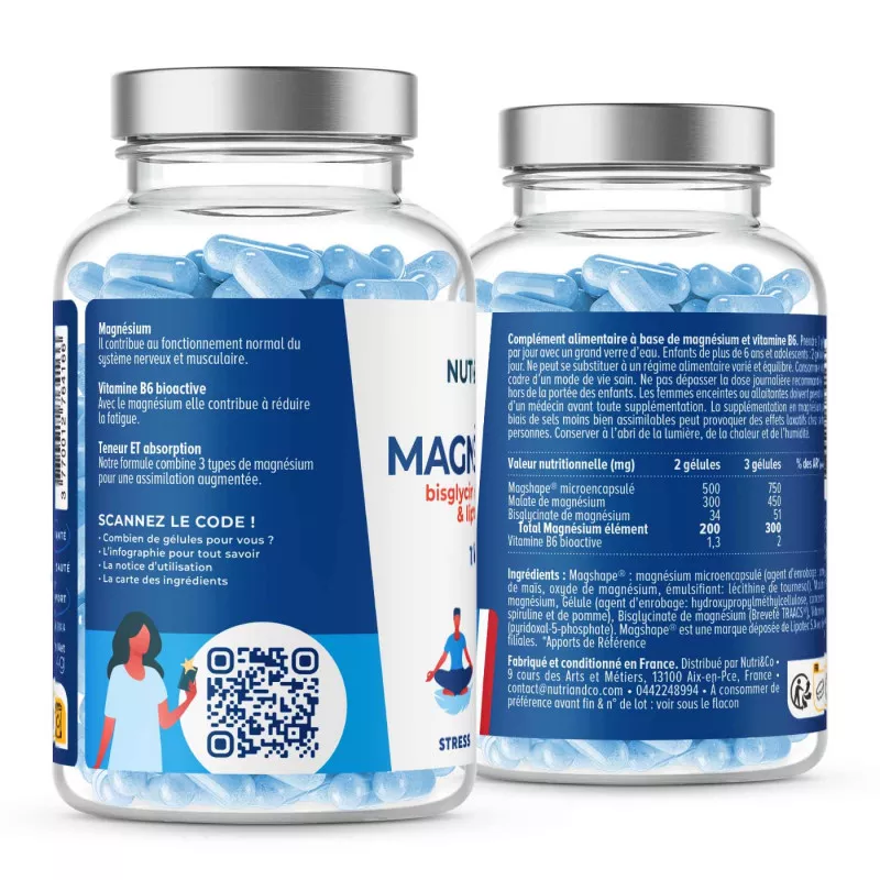 Magnésium naturel B6 en gélule : bienfaits, avis et achat
